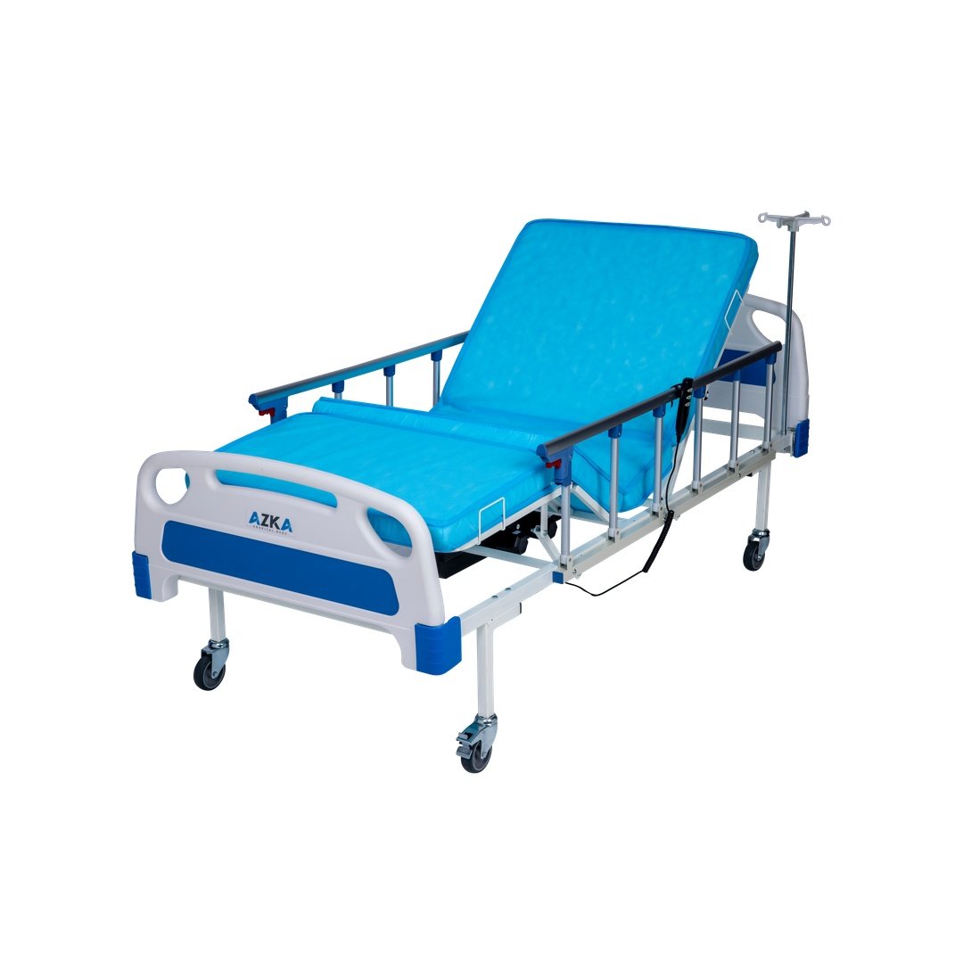 b_43268665 AZKA DE03 Dual Motorlu Alümi̇nyum Korkuluklu Ekonomi̇k Hasta Karyolası - Görsel 5